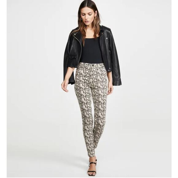 Good American Good Legs Snake-Print Skinny Jeans, Size: 18, NWT - Picture 1 of 8